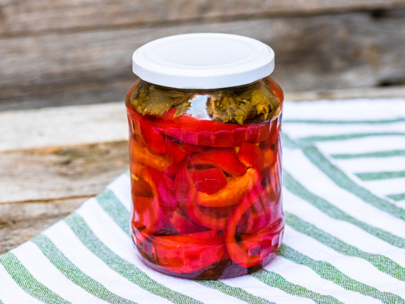 Pickled Red Bell Peppers
